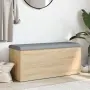 vidaXL Пейка за съхранение, дъб сонома, 102x42x45 см, инженерно дърво, снимка 3