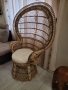Паунов стол ратан естествен, снимка 1 - Столове - 42610436
