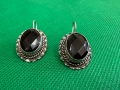 Ръчно изработени сребърни обеци с черен оникс. №7717, снимка 5