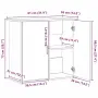 vidaXL Стойка за аквариум, дъб, 81x36x73 см, инженерно дърво, снимка 10