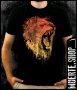 Черна тениска с щампа HOT LION, снимка 1 - Тениски - 41802513