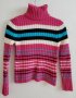 Красив и топъл пуловер с висока яка, снимка 1 - Блузи с дълъг ръкав и пуловери - 39037182