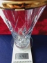 Авторски Кристални вази и кана със сребърен обков,среро 900/чаша,кана/, снимка 8