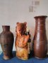 Вази и статуетка,,мечок-поставка за шише". Стари глинени-керамични изработки., снимка 2