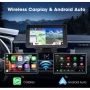 Преносим 7" безжичен CarPlay и Android Auto тъчскрийн с Bluetooth, GPS, снимка 2