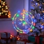 Въртяща се LED Коледна Декорация – Магически светлинен ринг за празничен уют, снимка 6