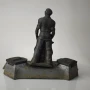 Стара комунистическа мастилница с фигура на работник ковач #6122, снимка 8