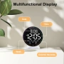 Lafocuse Цифров будилник с нощна лампа, 4.3" кръгъл LED дисплей, снимка 6
