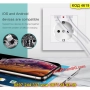 Единичен електрически контакт  с USB + Type-C портове, пластмасов корпус - КОД 4619, снимка 4