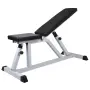vidaXL Комплект лежанка с щанга и дъмбели, 60,5 кг, снимка 2