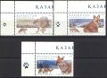 Чисти марки  Фауна Хищници Вълк Лисица 1999  от Казахстан, снимка 1 - Филателия - 41977437