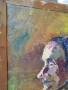 Експресивен български портретен етюд – масло върху фазер, снимка 6