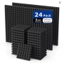 24 бр. пирамидални акустични панели 30×30×5 см Акустична пяна Шумоабсорбираща, снимка 7