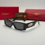 Слънчеви очила Cartier Panther Edition правоъгълни нови, черно и бяло, снимка 1