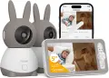 Бебефон с 2 камери и монитор ieGeek 2K 3MP 5-инчов WiFi видео бебефон с PTZ 360, снимка 1