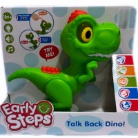 Забавен говорещ динозавър Dino със звуци и светлини / Early Steps Talking Back Dino, снимка 1 - Образователни игри - 39764249