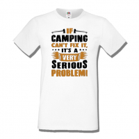 Мъжка тениска If Camping Can't Fix It,Къмпинг,Планина,Изненада,Подарък,Поход,Връх,Хижа,, снимка 1 - Тениски - 36352216