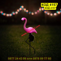 Градинска соларна лампа фламинго - КОД 4157, снимка 9 - Соларни лампи - 44681801