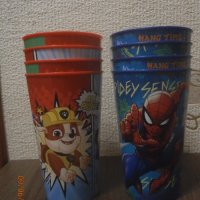Нови детски пласмасови чаши с герои от филми на Дисни - Spiderman и PAW patrol., снимка 3 - Прибори, съдове, шишета и биберони - 41082338