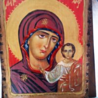 Икона на света Богородица с Младенеца, снимка 2 - Икони - 44291665