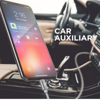 AUX кабел за iPhone - Lightning port към 3.5мм AUX - 1м, снимка 4 - Други - 40383318