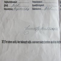 Немски документ диплома 3 Райх Адолф Хитлер, снимка 3 - Колекции - 33821615