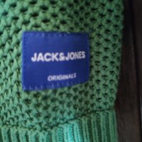 Мъжка блуза плетиво Jack & Jones в бяло и зелено, снимка 4 - Блузи - 40451114