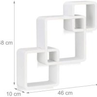 Стенен рафт/ висящ декоративен рафт от 3 части MDF, снимка 2 - Етажерки - 40359488