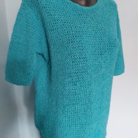Мекичка дизайнерска блуза тип туника "OLSEN"® / голям размер, снимка 2 - Блузи с дълъг ръкав и пуловери - 35835063