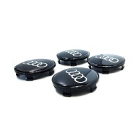 капачки за джанти за АУДИ AUDI черни сиво комплект 60мм, снимка 2 - Аксесоари и консумативи - 40267958