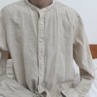 Мъжка риза с дълъг ръкав от лен Livergy, снимка 1 - Ризи - 41764104