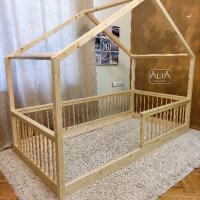 Легло къщичка | модел: "РАДИ" | ALIA WoodCraft - Детски легла Монтесори, снимка 2 - Мебели за детската стая - 41981847