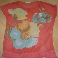 С-М Пъстра лятна блузка на цветя, снимка 3 - Корсети, бюстиета, топове - 40362431