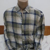 Мъжка риза с дълъг ръкав от лен Mango, снимка 1 - Ризи - 41313696