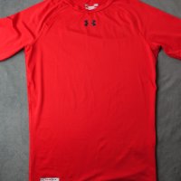 M/L червена мъжка компресионна тениска на Under Armour (made in Mexico), снимка 1 - Спортни дрехи, екипи - 41462442