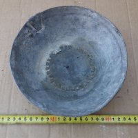 кована медна калайдисана възрожденска купа , снимка 6 - Антикварни и старинни предмети - 35907086
