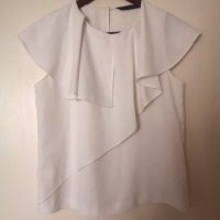 Нова Zara дамска лятна бяла официална блуза S размер, снимка 1 - Корсети, бюстиета, топове - 41343208