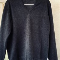 Пуловер V-деколте 100% меринос Италия, снимка 1 - Пуловери - 42549869