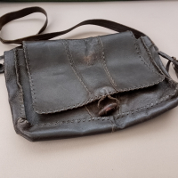 Дамска чанта от изкуствена кожа, светло кафява+ подарък още една чанта от естествена кожа,кафява , снимка 4 - Чанти - 44636799