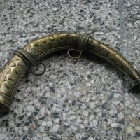 Османска бронзова барутница за дълъг бой, снимка 2 - Антикварни и старинни предмети - 34454653