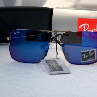 Ray-Ban мъжки слънчеви очила Рей-Бан огледални сини , снимка 5 - Слънчеви и диоптрични очила - 41669938