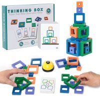 Дървена игра с карти Thinking box, снимка 2 - Образователни игри - 40425272