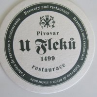  Комплект от 3 подложки за бира от пивоварна U Fleků,Чехия, снимка 4 - Декорация за дома - 33886676