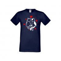Мъжка тениска Свети Валентин Valentine Cat, снимка 7 - Тениски - 35716458