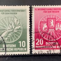 1831. Германия ( DDR ) 1956 = “ Спорт. Колоездачна обиколка за Мир. ”, снимка 1 - Филателия - 42618662