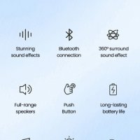 Преносим Bluetooth 5.0 високоговорител,RGB светлини,HD звук, снимка 12 - Bluetooth тонколони - 41772811