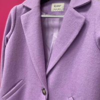 НАМАЛЕНО - Ново бутиково лилаво палто размер 38, снимка 3 - Палта, манта - 42407062