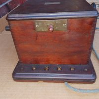 100 годишен френски стенен дървен телефон .  РЯДЪК, снимка 5 - Антикварни и старинни предмети - 44325322