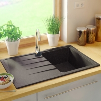Кухненска мивка от Гранит модел Милано 780 x 500 mm - Графит, снимка 3 - Други - 36079175