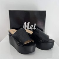 Модерни дамски чехли на платформа марка Mei, снимка 1 - Чехли - 41828391
